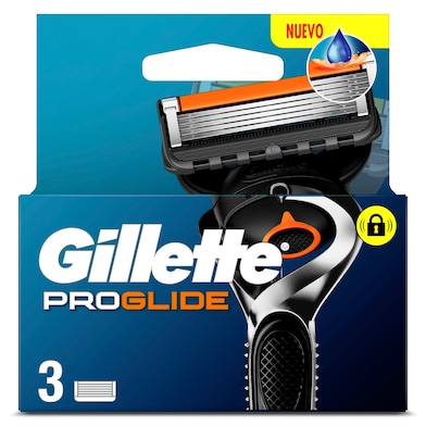 Recambio maquinilla de afeitar Gillette Proglide Fusion 3 unidades-0
