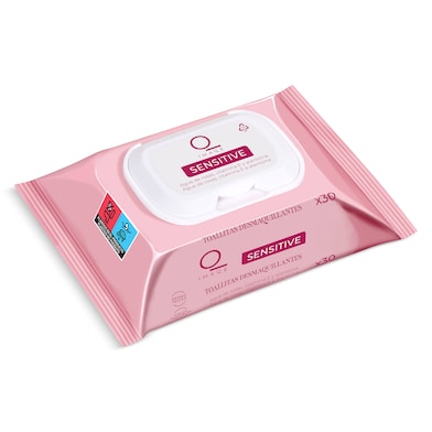 Toallitas desmaquillantes para pieles sensibles con extractos de rosas Dia Imaqe 30 unidades-0