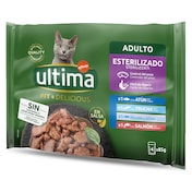 Alimento para gatos esterilizados con pescado Ultima 340 g