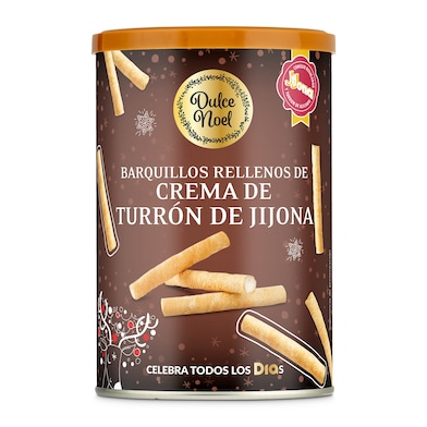 Barquillos rellenos de crema de turrón Dulce Noel Dia lata 200 g-0 Barquillos rellenos de crema de turrón Dulce Noel Dia lata 200 g-0