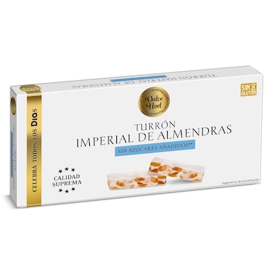 Turrón imperial de almendras sin azúcares añadidos Dia Dulce Noel 150 g-0 Turrón imperial de almendras sin azúcares añadidos Dia Dulce Noel 150 g-0