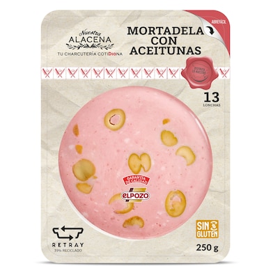 Mortadela con aceitunas Dia Nuestra Alacena 250 g-0
