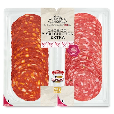 Chorizo y salchichón extra Dia Nuestra Alacena 2 x 100 g-0