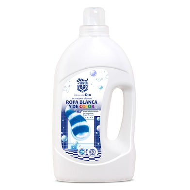 Detergente líquido ropa blanca y color Dia Super Paco 30 lavados-0