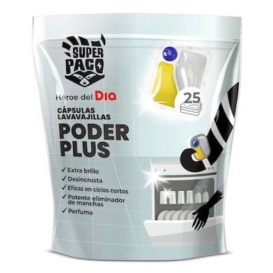 Lavavajillas máquina poder plus Dia Super Paco bolsa 25 unidades-0