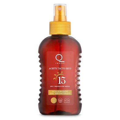 Aceite solar tacto seco con acelerador spf 15 Dia Imaqe 250 ml-0
