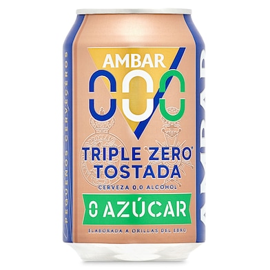 Cerveza tostada triple zero Ambar 33 cl-0