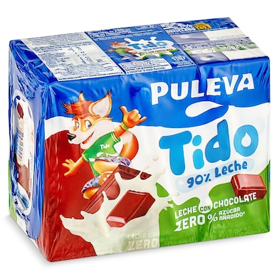 Batido de chocolate sin azúcares añadidos Puleva 6 x 200 ml-0