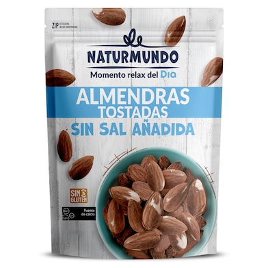 Almendras tostadas con piel sin sal Dia Naturmundo 200 g-0
