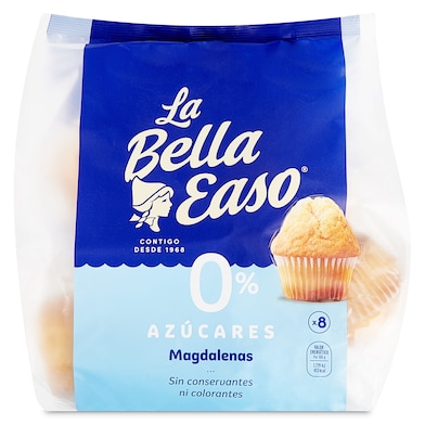 Magdalenas 0% azúcares La bella easo 232 g-0