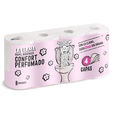 Papel higiénico perfumado 4 capas Dia La Llama 8 unidades-0