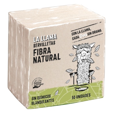 Servilletas fibra natural Dia La Llama 50 unidades-0
