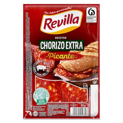 Chorizo picante extra Revilla 65 g-0