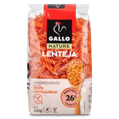 Hélices 100% de lenteja roja Gallo 250 g-0