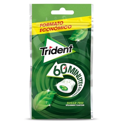Chicles sabor hierbabuena 60 minutos sin azúcar Trident 39 g-0