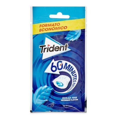 Chicles sabor menta 60 minutos sin azúcar Trident 39.6 g-0