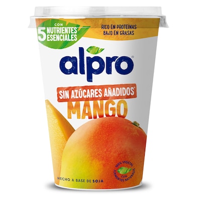 Postre de soja sabor mango sin azúcar Alpro 400 g-0