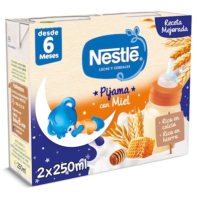 Papilla líquida 8 cereales con miel Nestlé 2 x 250 ml-0