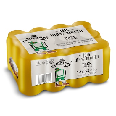 Cerveza 100% malta Dia Ramblers pack 12 x 33 cl-0