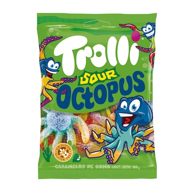 Golosinas pulpos pica pica Trolli 100 g-0