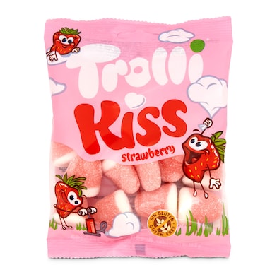 Golosinas besos de fresa Trolli 100 g-0