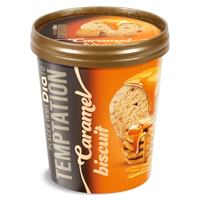 Tarrina de helado caramel biscuit Dia Temptation 350 g-0