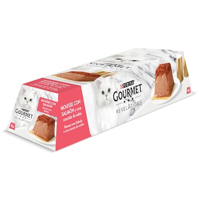 Mousse para gatos de salmón Gourmet 4 x 57 g-0