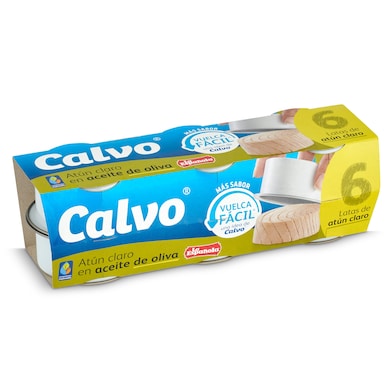 Atún claro en aceite de oliva Calvo 6 x 52 g-0