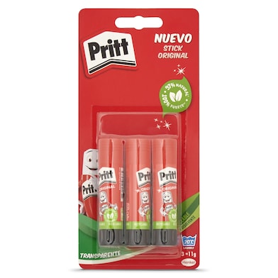 Pegamento en barra Pritt blister 3 unidades-0