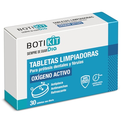 Tabletas limpiadoras para prótesis dental Dia Botikit 30 unidades-0