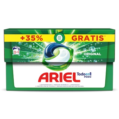 Detergente máquina cápsulas all in 1 Ariel caja 25 lavados-0