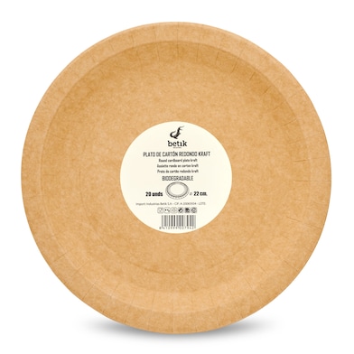 Platos de cartón Betik 20 unidades-0