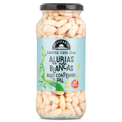 Alubias blancas cocidas bajas en sal Dia Vegecampo 400 g-0