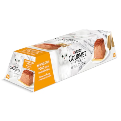 Mousse para gatos de pollo Gourmet 4 x 57 g-0