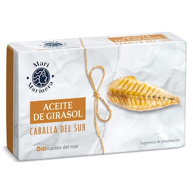 Filetes de caballa del sur en aceite de girasol Dia Mari Marinera 85 g-0