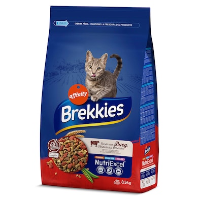 Alimento para gatos con buey Brekkies 3.5 Kg-0