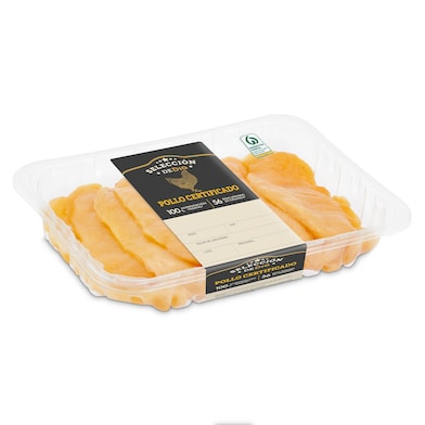 Pechuga fileteada de pollo certificado Selección de Dia 550 g aprox.-0
