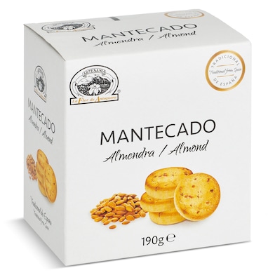 Mantecados de almendra La flor de Antequera 190 g-0 Mantecados de almendra La flor de Antequera 190 g-0