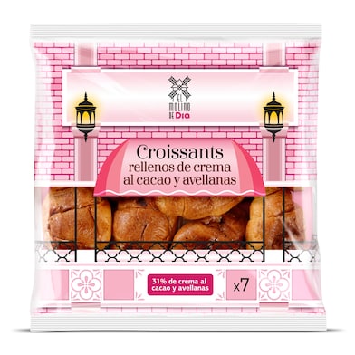Croissants rellenos de cacao y avellanas El Molino de Dia 315 g-0