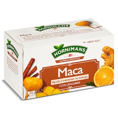 Infusión de maca con jengibre, canela y naranja Hornimans 20 unidades-0