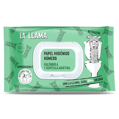 Papel higiénico húmedo Dia La Llama 80 unidades-0