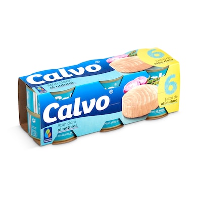 Atún claro al natural Calvo 6 x 56 g-0