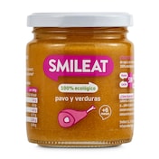 Puré de verduras y pavo 100% ecológico Smileat 230 g