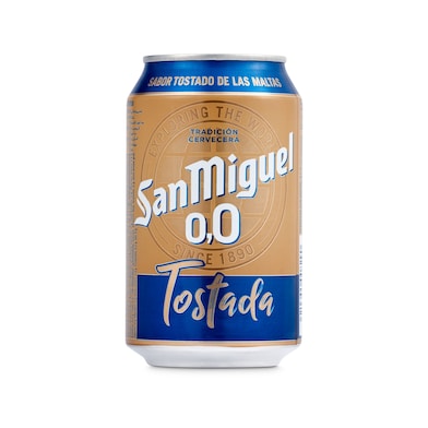 Cerveza tostada 0,0% alcohol San Miguel 33 cl-0