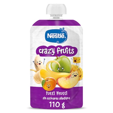 Alimento infantil con puré multifrutas crazy fruits Nestlé 110 g-0