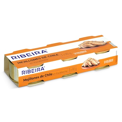 Mejillones en escabeche Ribeira 3 x 43 g-0