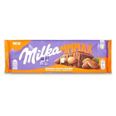 Chocolate con almendras enteras Milka 300 g-0