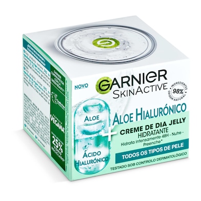 Crema de día hidratante con aloe vera y ácido hialurónico Garnier 50 ml-0