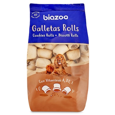 Snack para perros galletas rolls Biazoo 500 g-0 Snack para perros galletas rolls Biazoo 500 g-0
