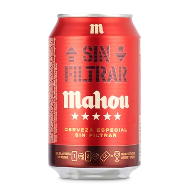 Cerveza sin filtrar Mahou 5 Estrellas 33 cl-0